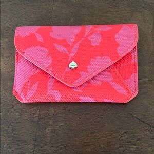 Kate Spade Red and Pink Floral Wallet